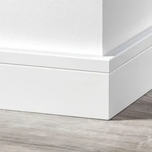 Dagaanbieding MDF Tijdloze Plint 70x12mm Wit Voorgelakt RAL 9010
