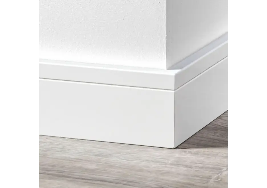 Dagaanbieding MDF Tijdloze Plint 70x12mm Wit Voorgelakt RAL 9010