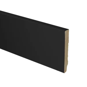 MDF Plint Recht 90x15mm Zwart Gefolied Aanbieding