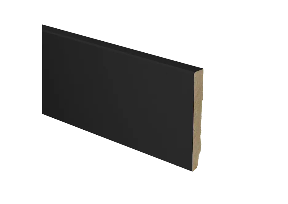 MDF Plint Recht 90x15mm Zwart Gefolied Aanbieding