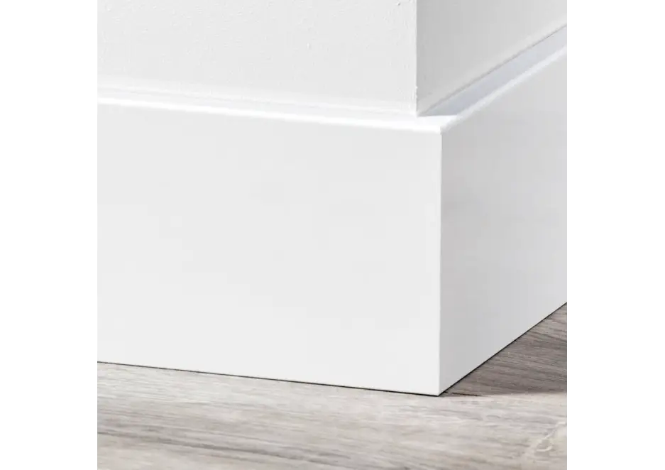 MDF Moderne Plint 150x12mm Voorgelakt RAL 9016 Must-Have