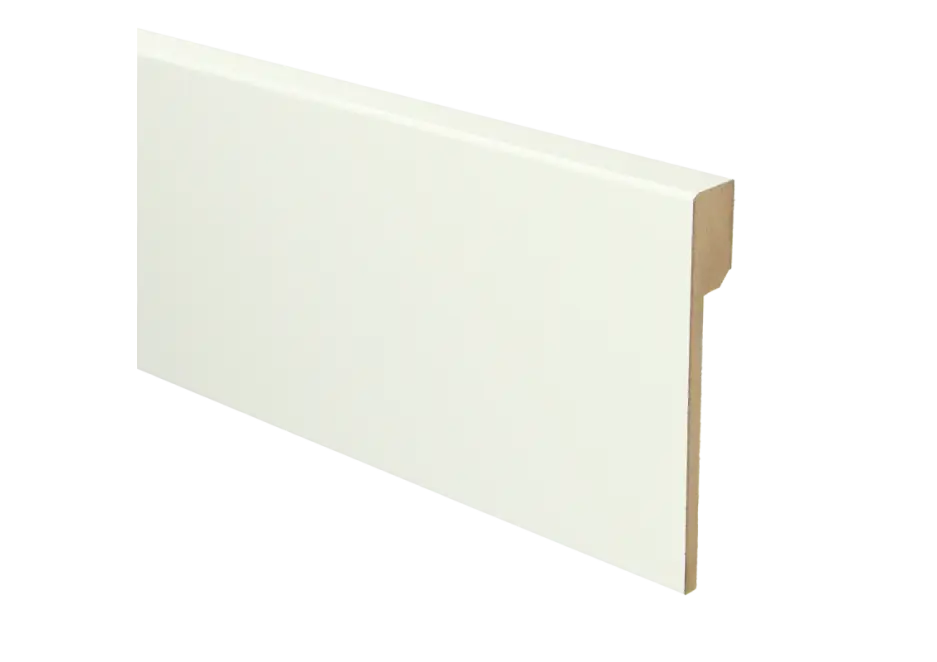 Actieprijs MDF Renovatieplint Modern 120x18mm Voorgelakt RAL 9016