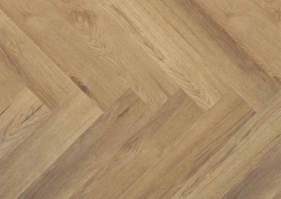 Douwes Dekker PVC Klik Brede Visgraat Gemberkoek - Ultra Mat Actieprijs