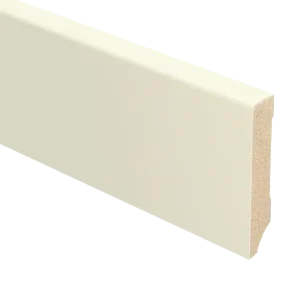 Hoge Kwaliteit MDF Moderne Plint 90x15mm Voorgelakt Katoen