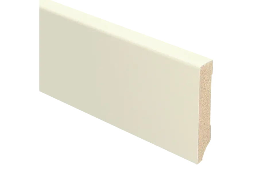 Hoge Kwaliteit MDF Moderne Plint 90x15mm Voorgelakt Katoen