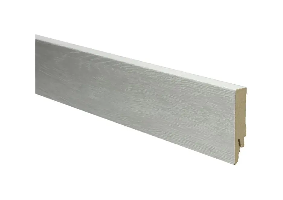 Rechte Folieplint 70x14mm Eiken Beige Wit Uitverkoop
