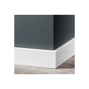 Exclusieve Aanbieding MDF Moderne Plint 70x15mm wit gegrond