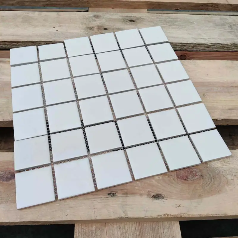 Guocera AMS 13010 Wit 4,8×4,8 Mozaïek 30,5×30,5cm (partij van 3,96 m²) Seizoensaanbieding