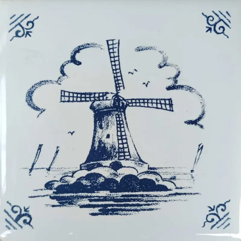 Oud Hollands Blauw Wit Decor 10,8×10,8cm Superprijs