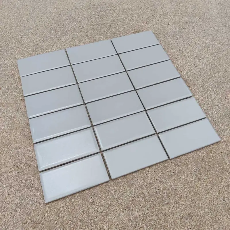 Guocera AMS 14270 Grijs Licht 4,5×9,5 Mozaïek 30x30cm Direct Verzonden