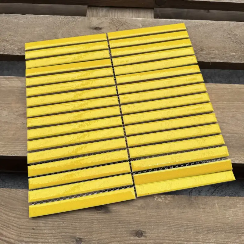 KeraSelect Strip Geel 1,5×14,5 Mozaïek 30x30cm Betaalbaar