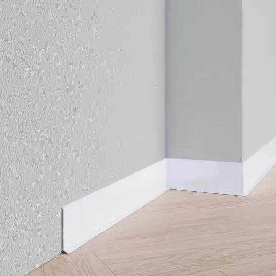 Glanzend wit (RAL9010) - Aluminium bewerkt - 10 x 60 mm Actieprijs