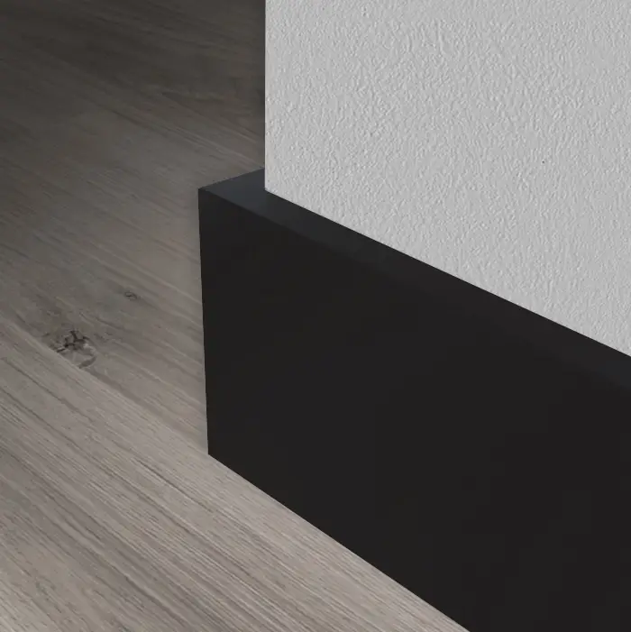 Aanbieding Gladde folie plint zwart - MDF v313 (folie) - 18 x 118 mm