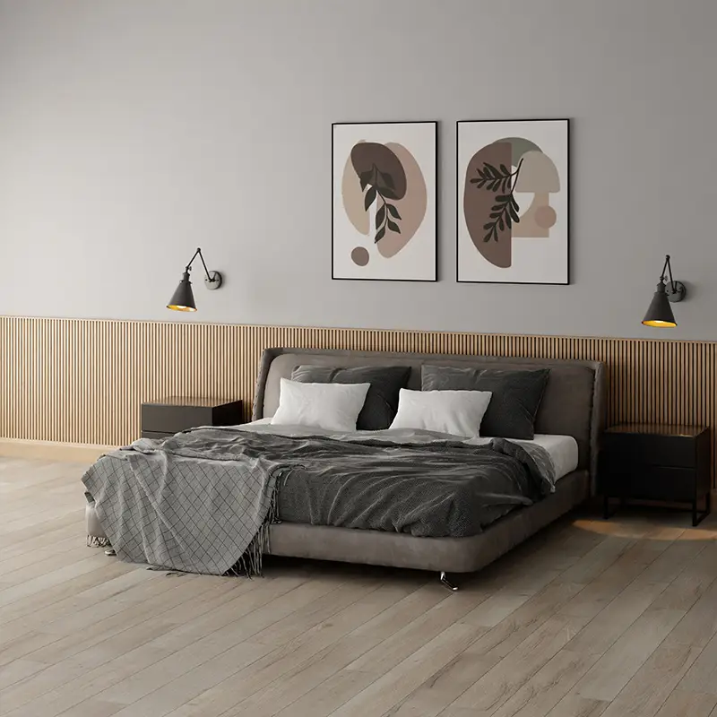 Lambrisering Eiken Massief I - Eiken op MDF v313 - 1200 x 600 x 24 mm Exclusieve Aanbieding