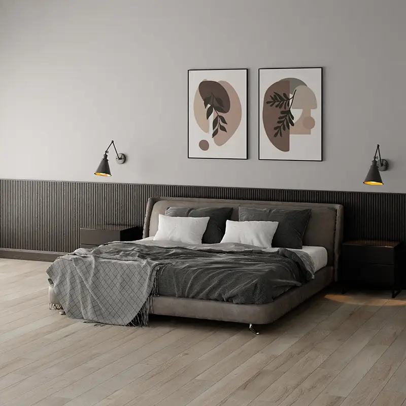 Laatste Versie Lambrisering Eiken Massief I - Bergen - Eiken op MDF v313 - 1000 x 600 x 34 mm