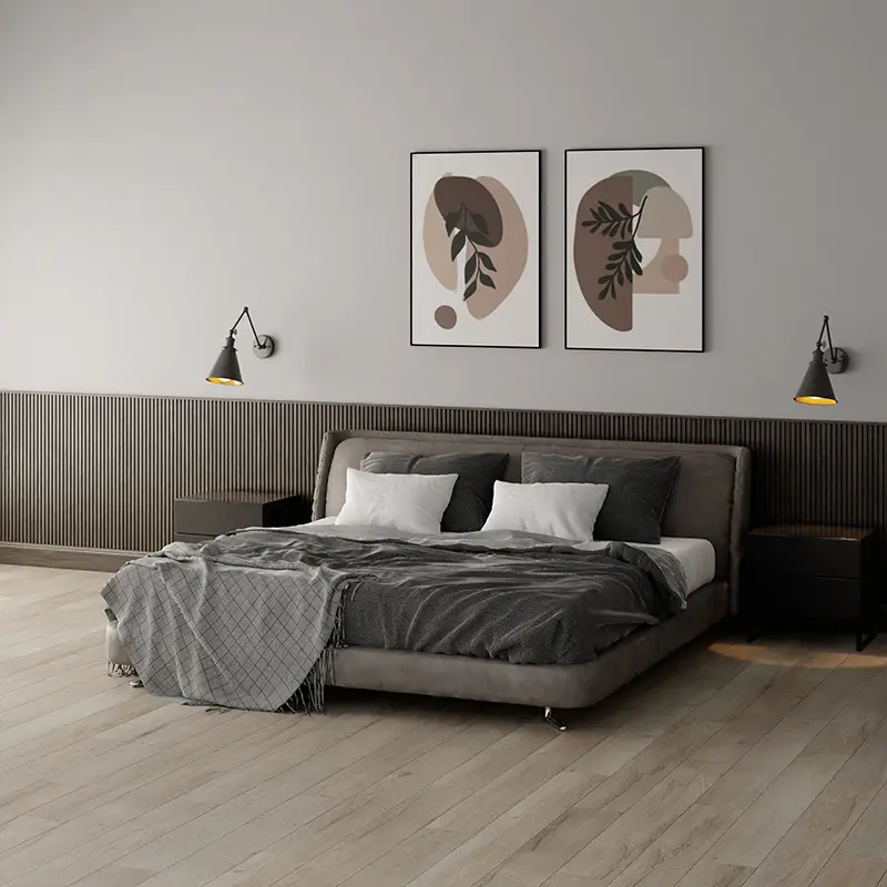 Lambrisering Eiken Massief I - Verweerd Eiken - Eiken op MDF v313 - 900 x 600 x 34 mm Koop Online