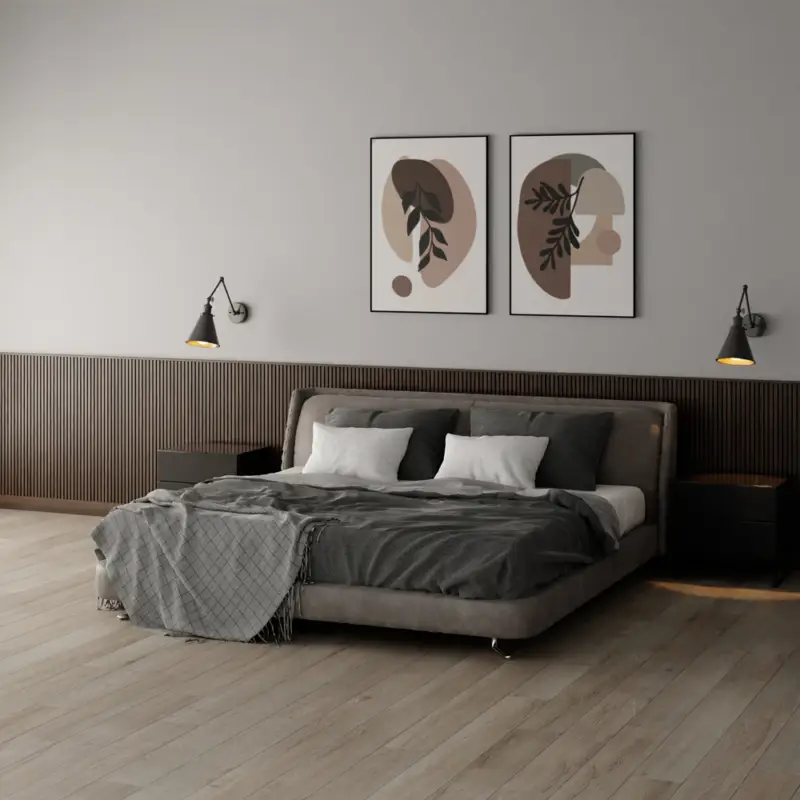 Alleen Vandaag Lambrisering Eiken Fineer I - Deer Brown - Eiken op MDF v313 - 1400 x 600 x 29 mm