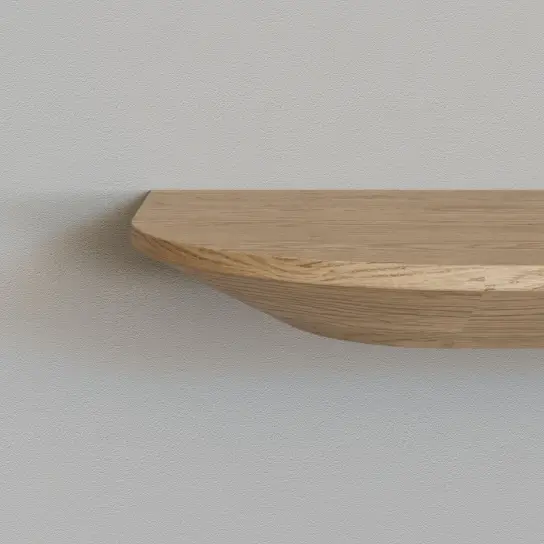 Wandplank rond verjongd - Eiken - 25 mm dik Hoge Kwaliteit