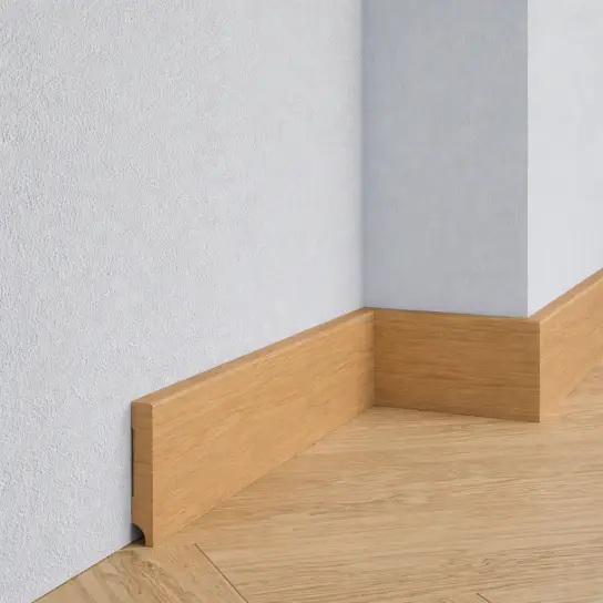 Speciale Aanbieding Gladde plint - Beuken - 15 x 120 mm