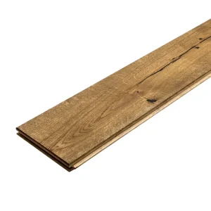 Lage Kosten Massief houten plank eik Rustiek R, geschuurd, geolied met Rubio ’?Castle Brown