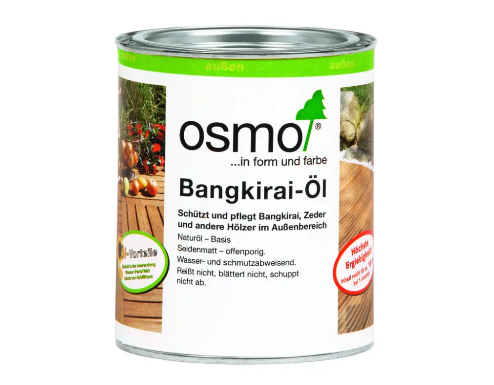 Bangkirai-olie 006 natuurlijk getint zijdemat Beperkte Voorraad