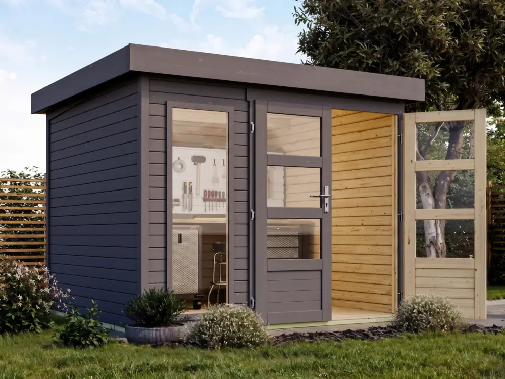 Tuinhuis Baraya 3,5 19 mm terragrijs Gecertificeerd