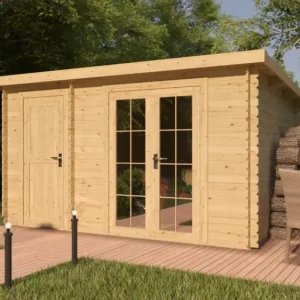 Tuinhuis blokhut Belfort 1 28 mm onbehandeld Fabrieksprijs