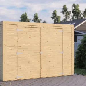 Dagaanbieding Tuinberging / Fietsbox "Velo" met rhombusprofiel 18 mm, naturel