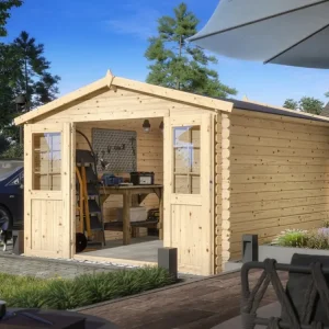 Tuinhuis blokhut CA2875 Houston 28 mm onbehandeld Tijdelijk Beschikbaar