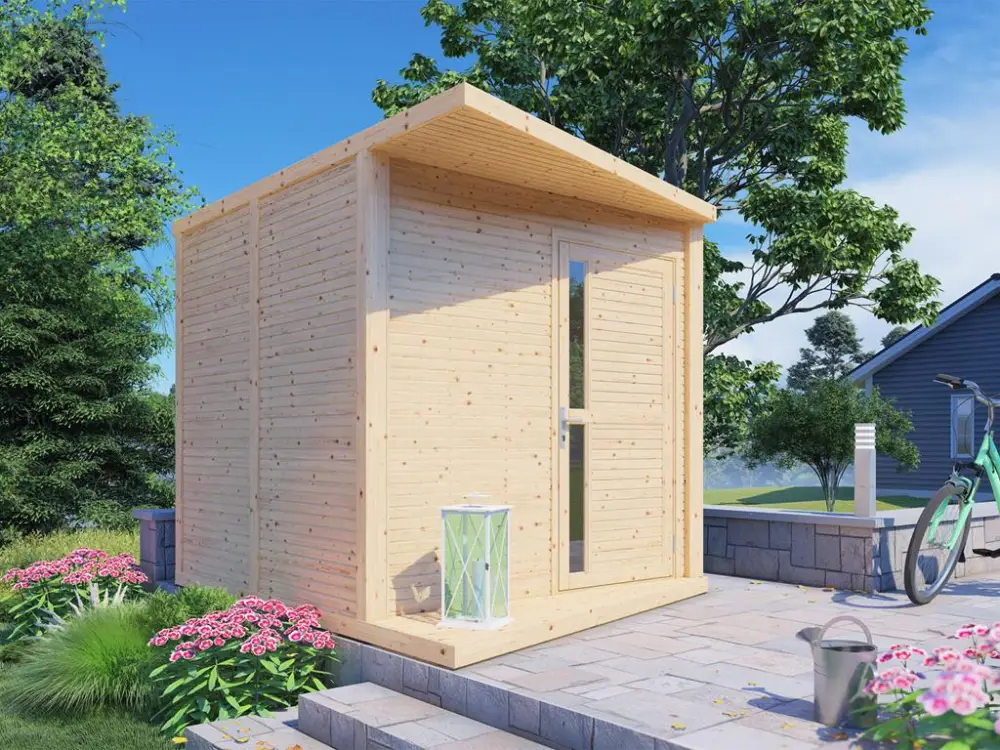 Tuinhuis Futura 19 mm rhombusprofiel naturel Flitsaanbieding