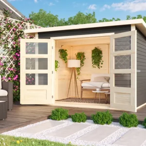 Weekendaanbieding Tuinhuis Stockach 3 19 mm terragrijs