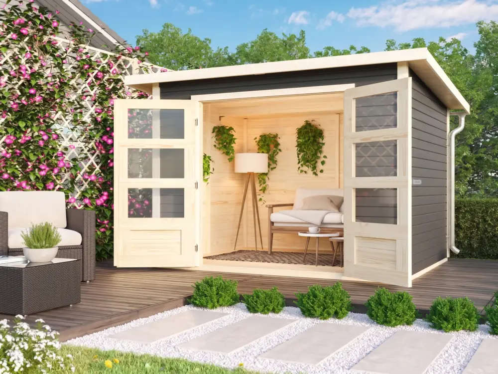 Weekendaanbieding Tuinhuis Stockach 3 19 mm terragrijs