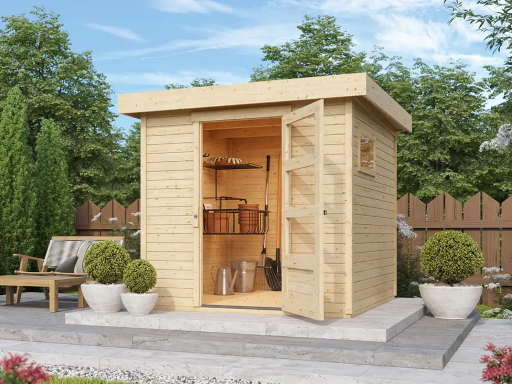 Tuinhuis Bielefeld 1 19 mm onbehandeld Speciale Aanbieding