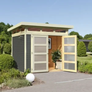 Gecertificeerd Tuinhuis Sommersdorf 4 19 mm terragrijs