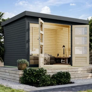 Tuinhuis Hybridgartenhaus Hera 4 19 mm antraciet Op = Op