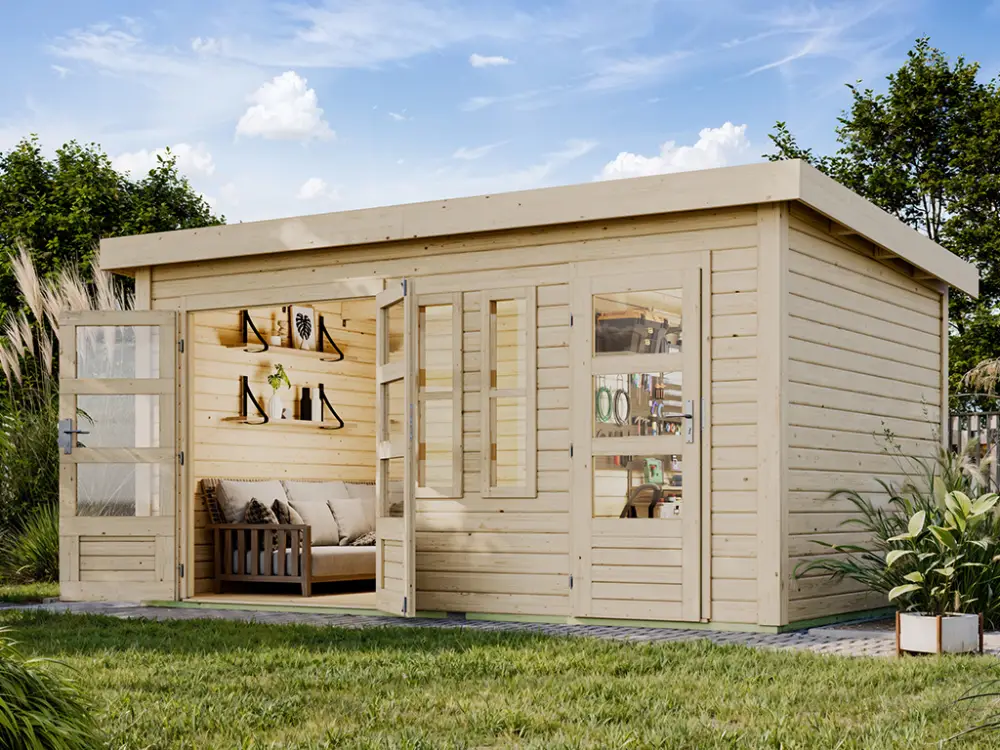 Express Levering Tuinhuis tweekamerhuis Sch枚nborn 2 38 mm onbehandeld