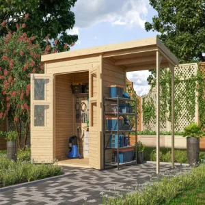 Tuinhuisje SPARSET Merseburg 2 ECO 14 mm natuurlijke afwerking Betaalbaar