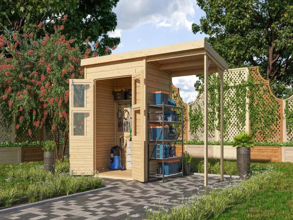 Tuinhuisje SPARSET Merseburg 2 ECO 14 mm natuurlijke afwerking Betaalbaar