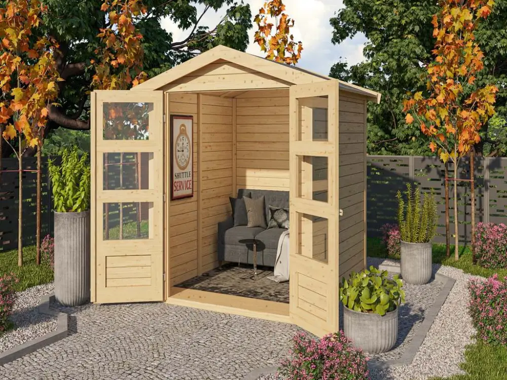 Actieprijs Tuinhuis Amberg 2 19 mm natuurlijke afwerking