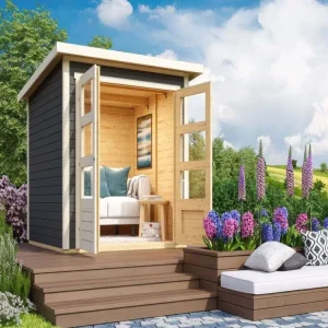 Finale Uitverkoop Tuinhuis Stockach 2 19 mm terragrijs