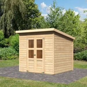 Tuinhuisje Merseburg 6 ECO 14 mm natuurlijke afwerking Gereduceerde Prijs