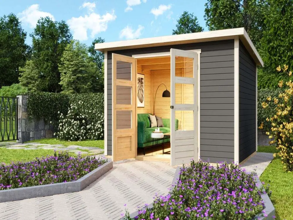 Tuinhuis Stockach 5 19 mm terragrijs Koop Vandaag