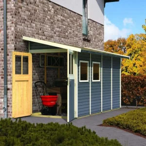 Tuinhuis-aanleunschuur Wandlitz 4 19 mm terragrijs Premium