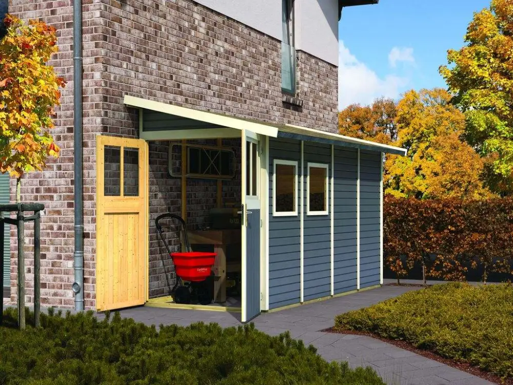 Tuinhuis-aanleunschuur Wandlitz 4 19 mm terragrijs Premium