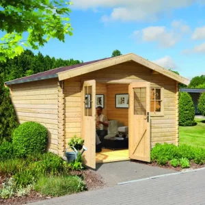 Tuinhuisje blokhut Felsenau 3 38 mm natuurlijke afwerking Beperkte Voorraad