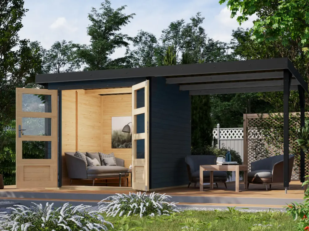 Tuinhuis "Jupiter C" Hybrid set antraciet-antraciet Must-Have