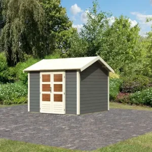 Voordeelprijs Tuinhuisje Theres 7 28 mm terra grijs