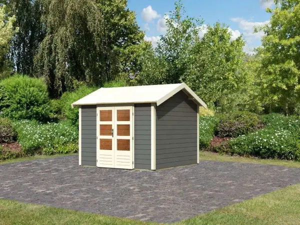 Voordeelprijs Tuinhuisje Theres 7 28 mm terra grijs