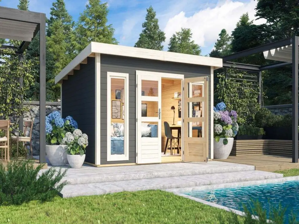 Tuinhuis Northeim 5 40 mm terra grijs Veilige Betaling