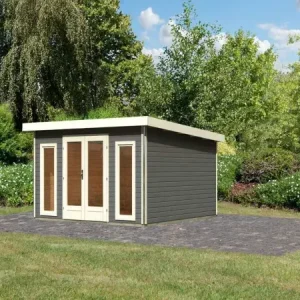 Tuinhuis Radeburg 3 40 mm terra grijs Gratis Retour
